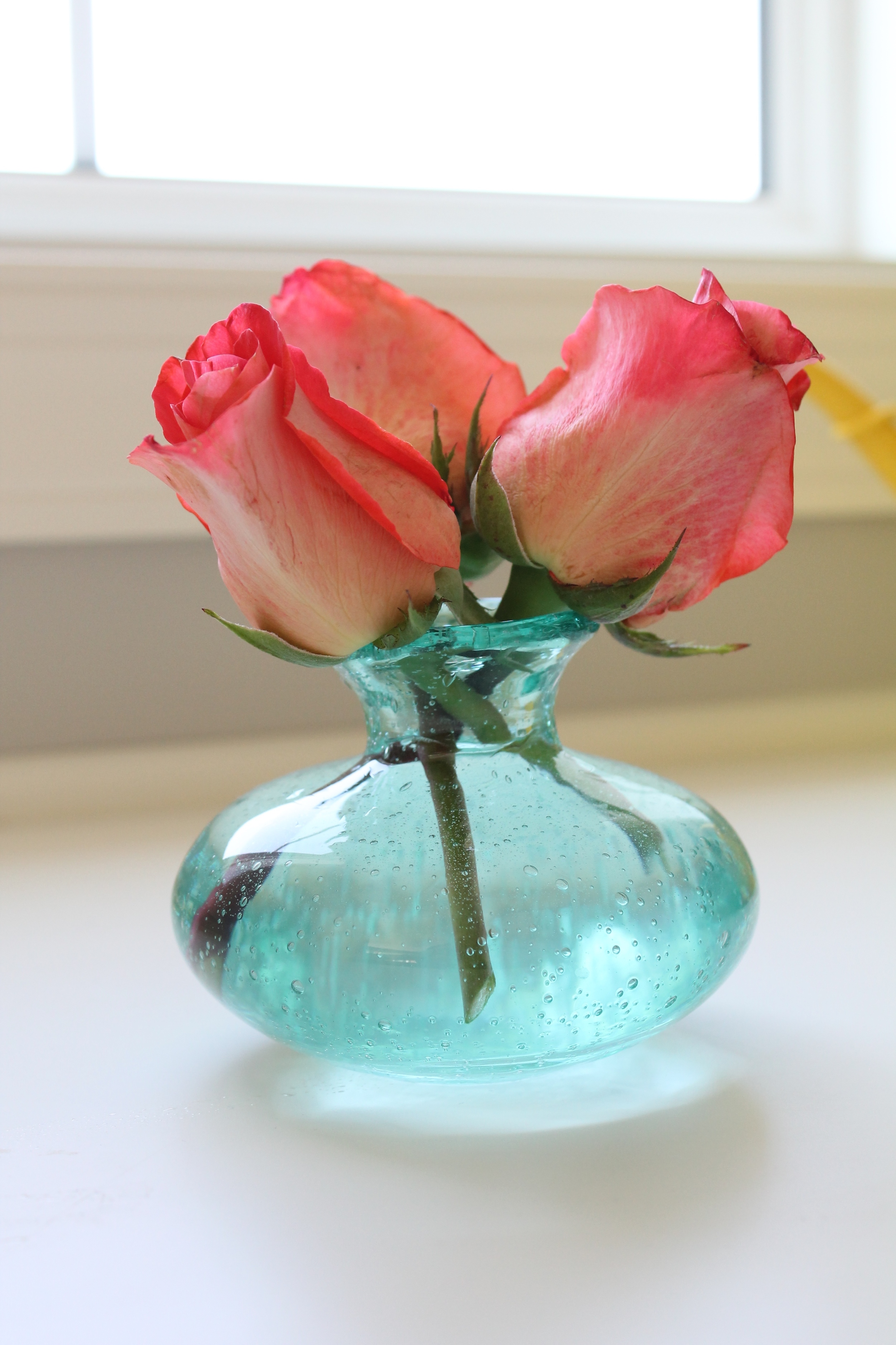 Aqua bud vase