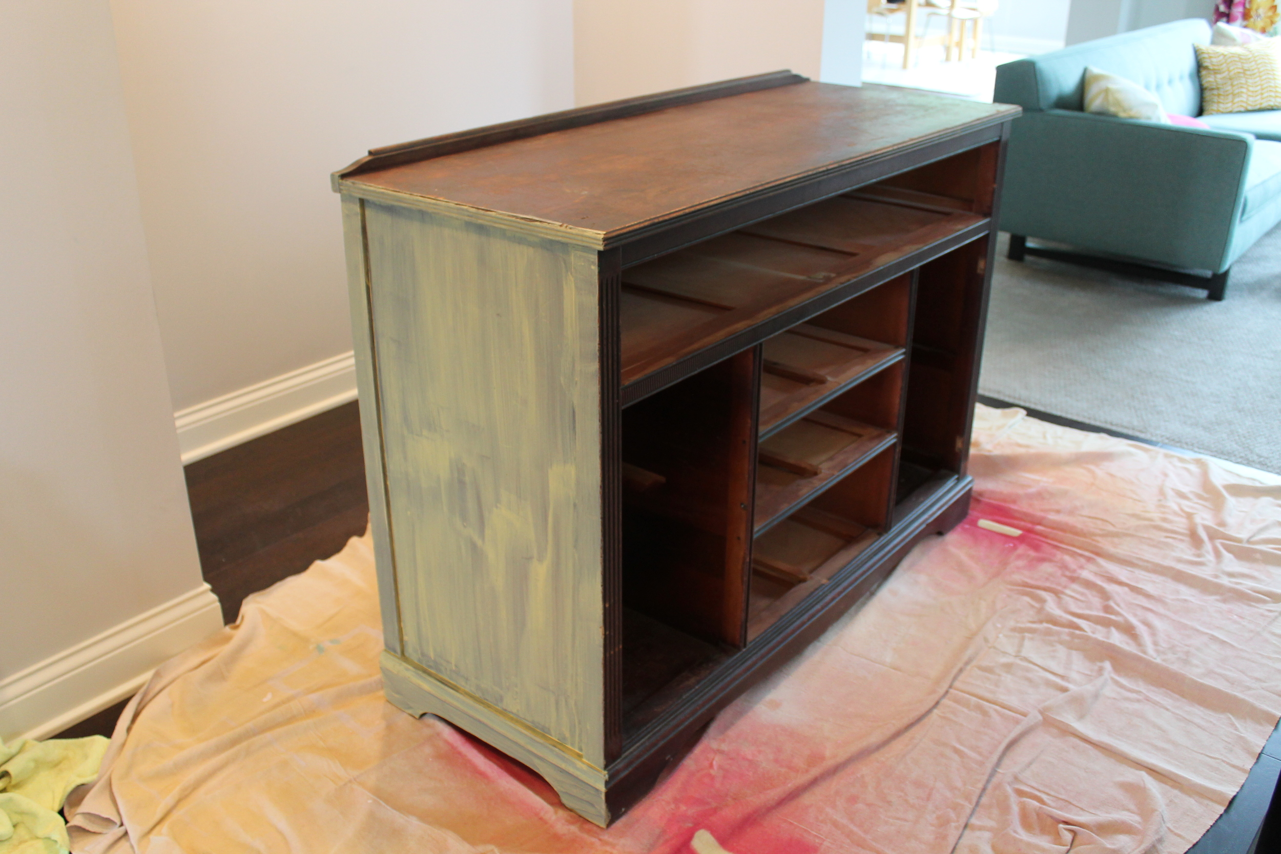 Yellow Sideboard with Milk Paint