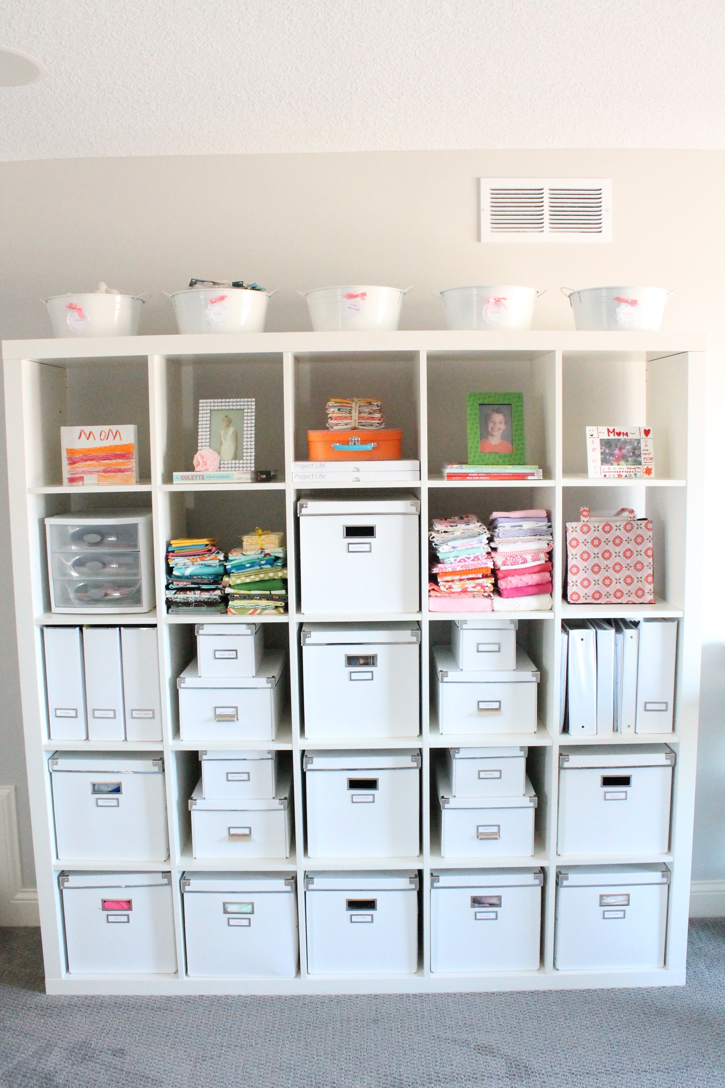 Craft room storage idea.