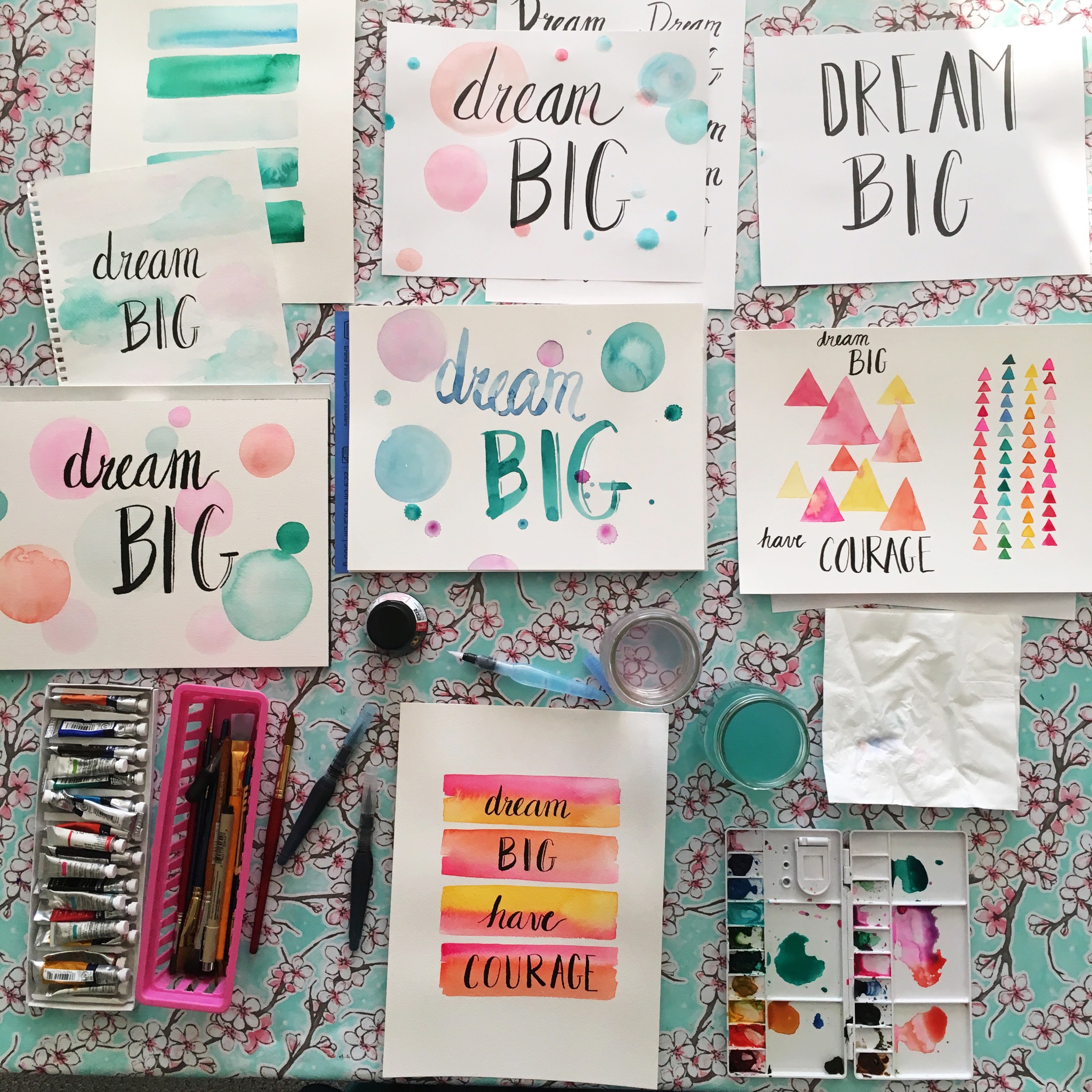 Dream Big Water Colors by Tessie Fay