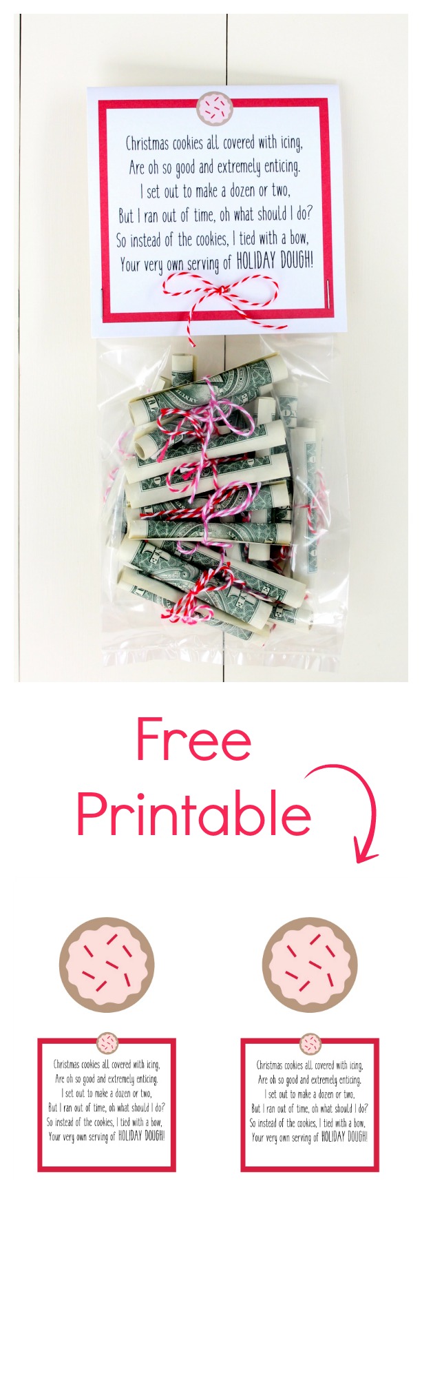 Christmas Money Free Printable. Fun way to give cash for Christmas.