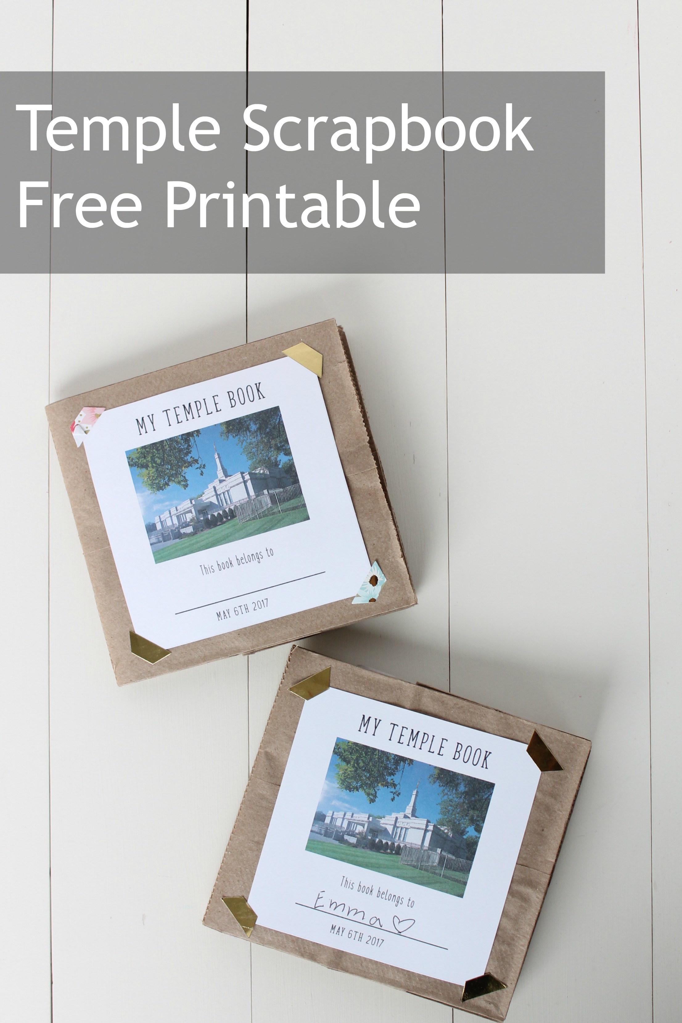Primary Temple Activity Free Printable Scrapbook