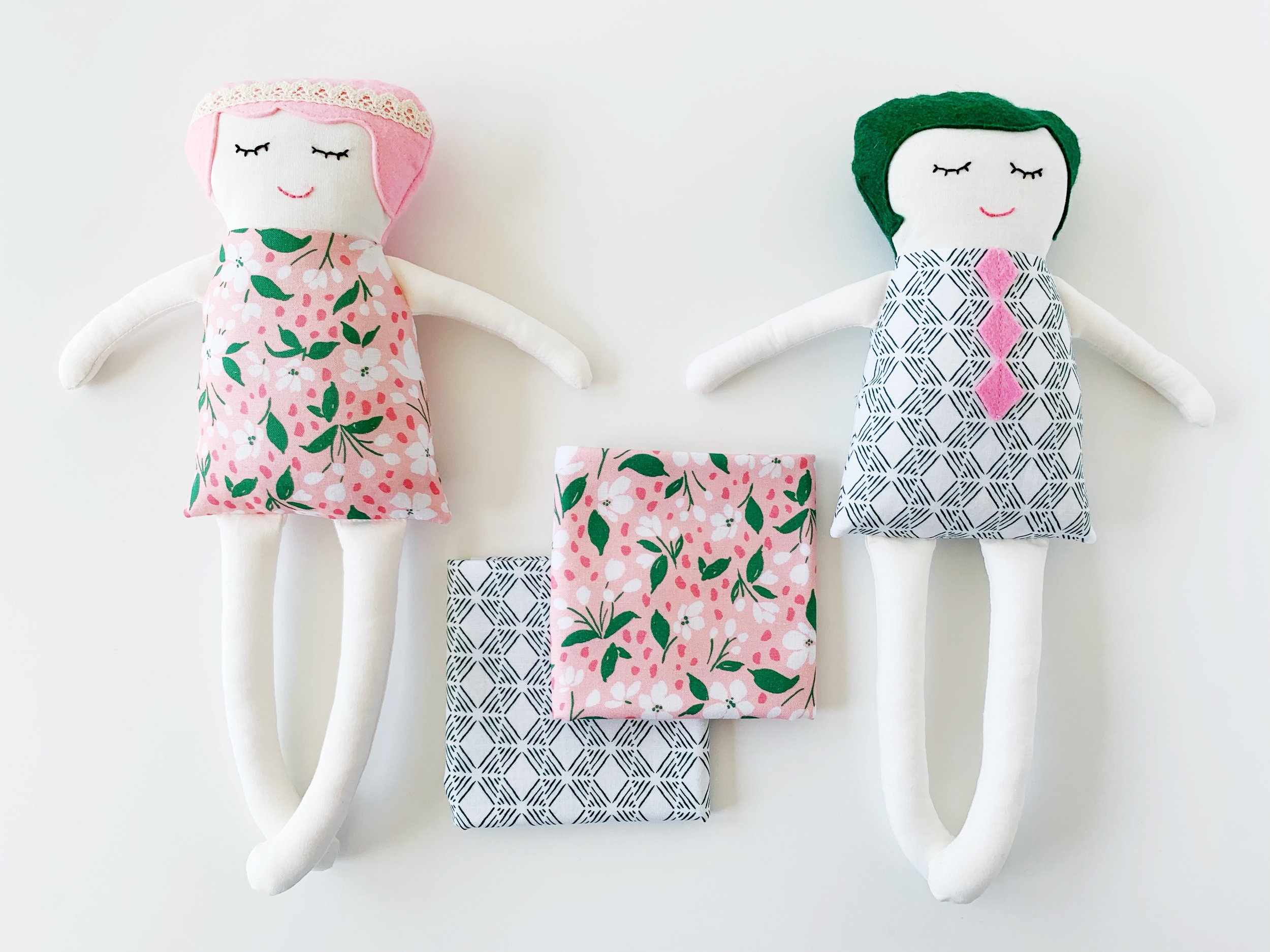Pink Lemonade Doll Tutorial and free template with Tessie Fay