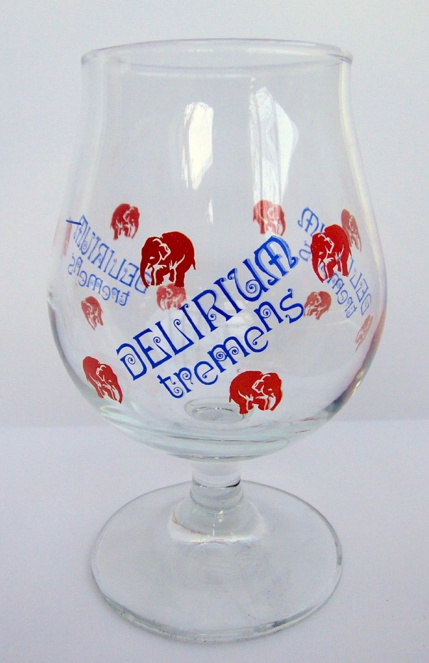 Delirium Tremens Belgian Beer Glass and Set of 12 Coasters