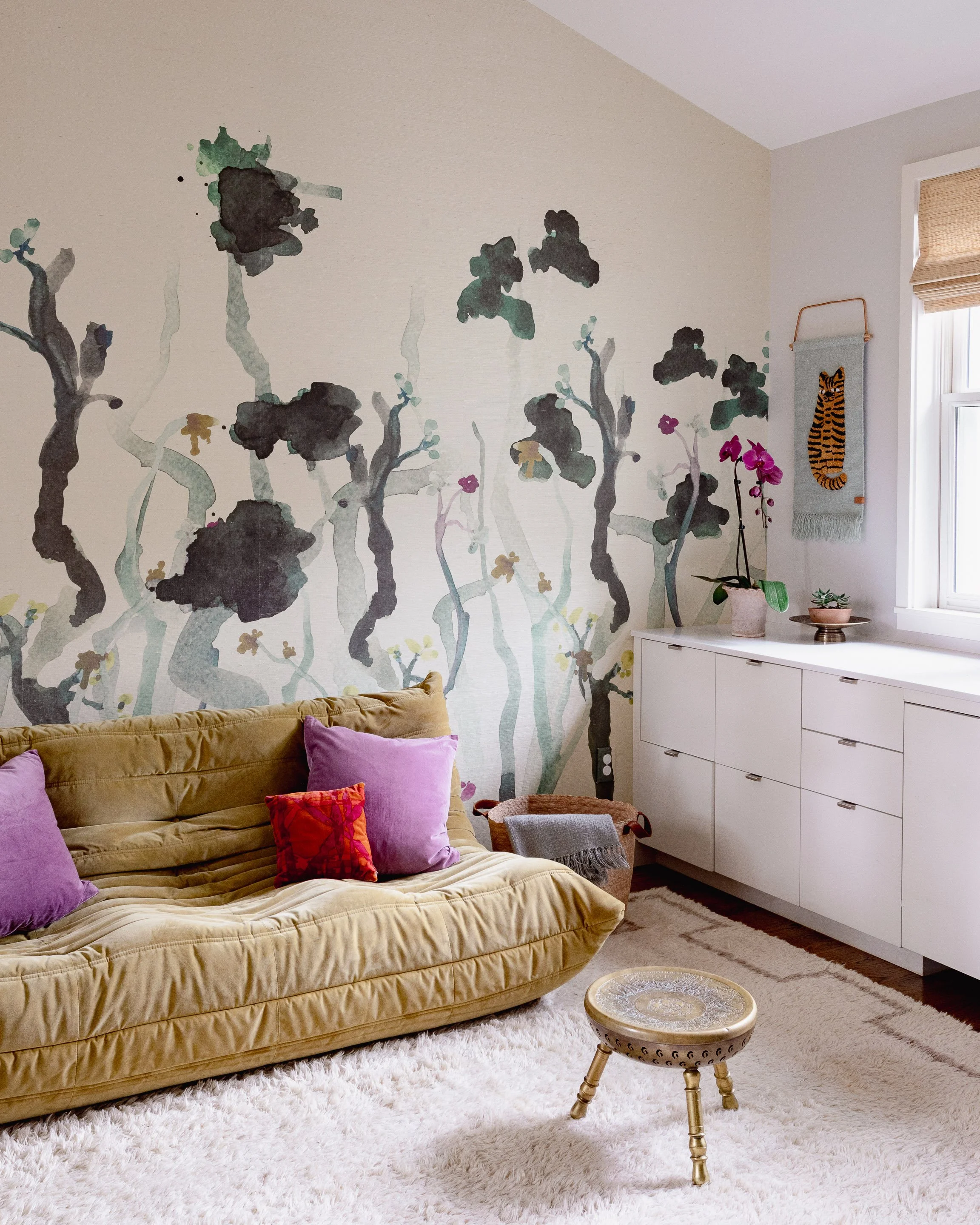 Work and Sea mural playroom