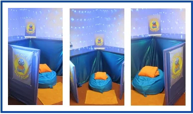 The Peace Button Corner in a London school