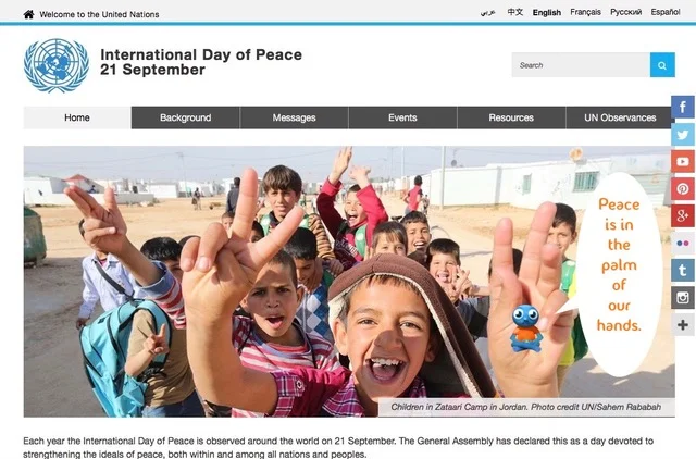 "Peace is in the palm of our hands"