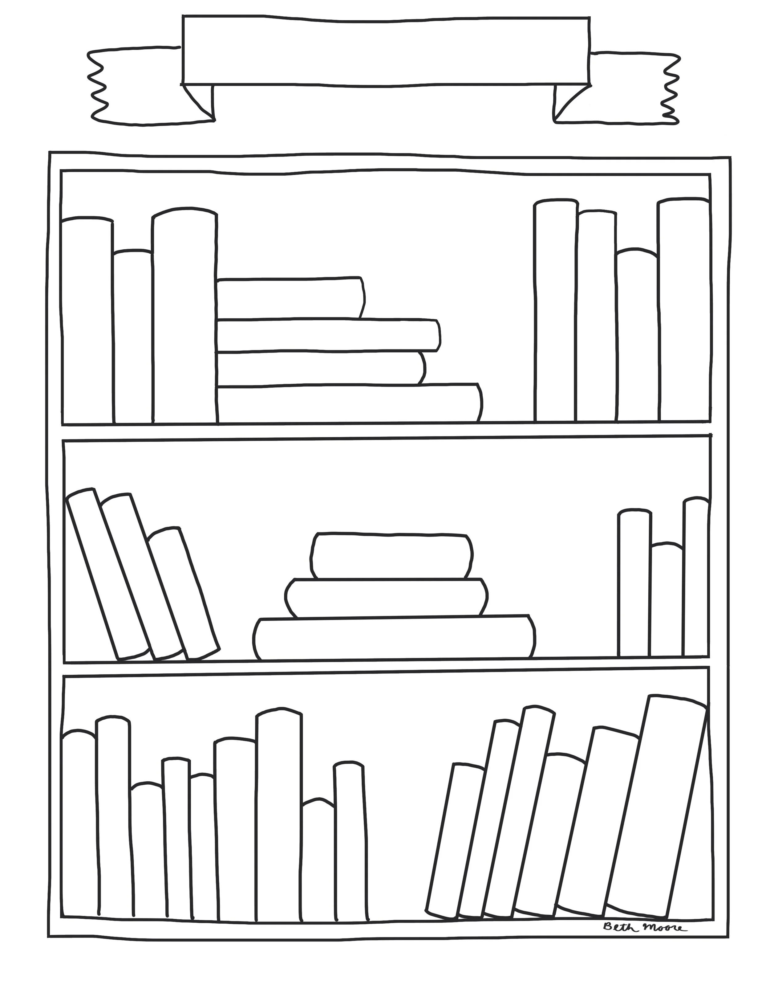 Blank Bookshelf Printable at Rose Perez blog
