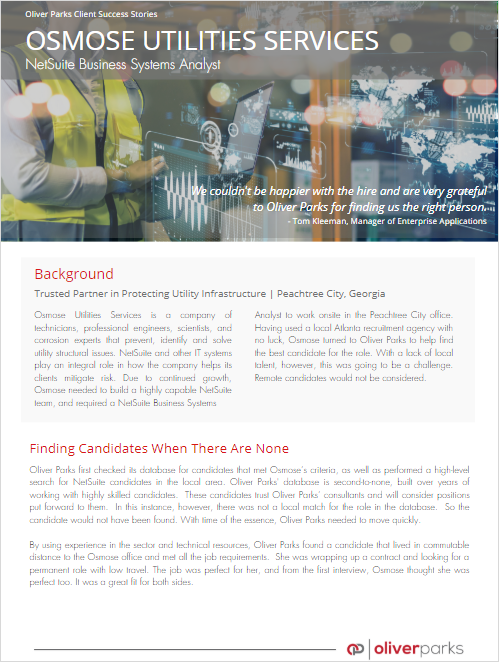 Success Story -NetSuite Business Systems Analyst — Oliver Parks