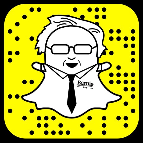 Open SnapChat and point the camera at the QR code above to follow