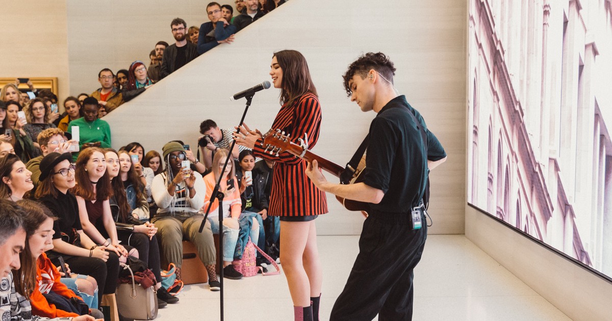 Live Music Performance at an Apple Store
