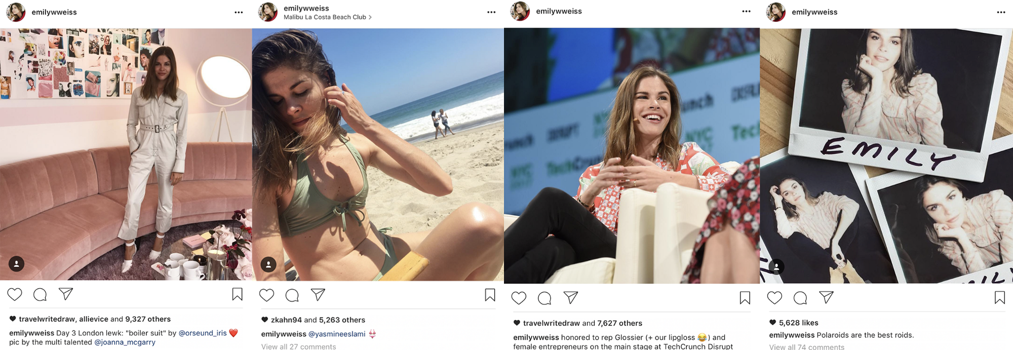 Emily Weiss, Instagram