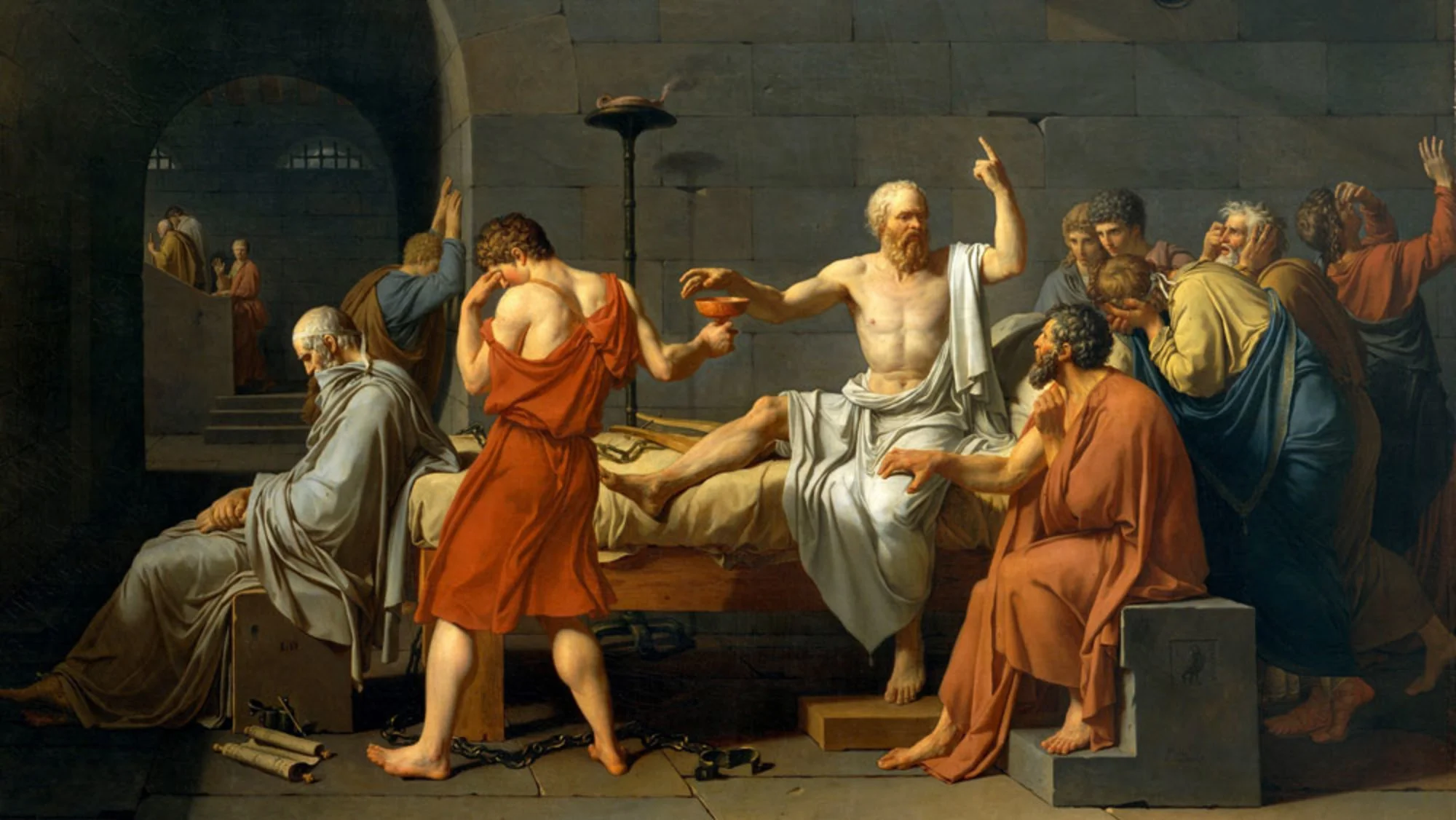 Death of Socrates. By Jacques-Louis David