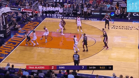 Watch all five players on the Phoenix Suns (start running at the same time)