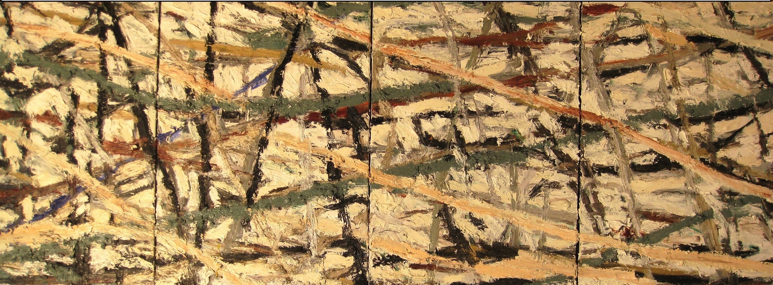 Net 61.5" X 23" Oil on Masonite 2015