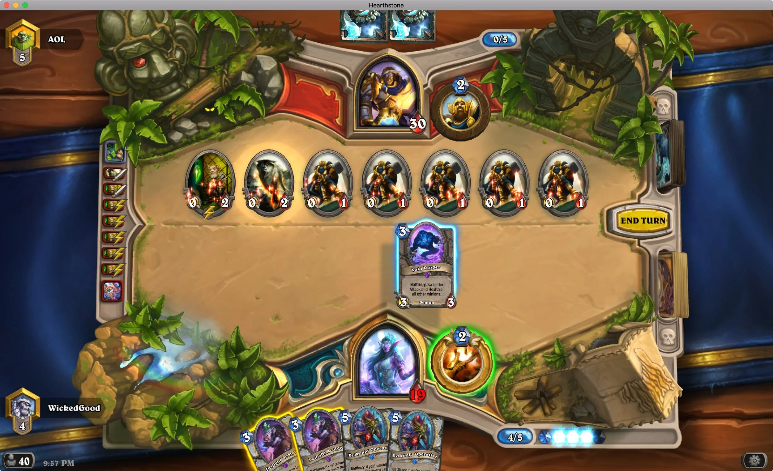 The Pint-Size Potion/Void Ripper combo is brutal against Paladin.