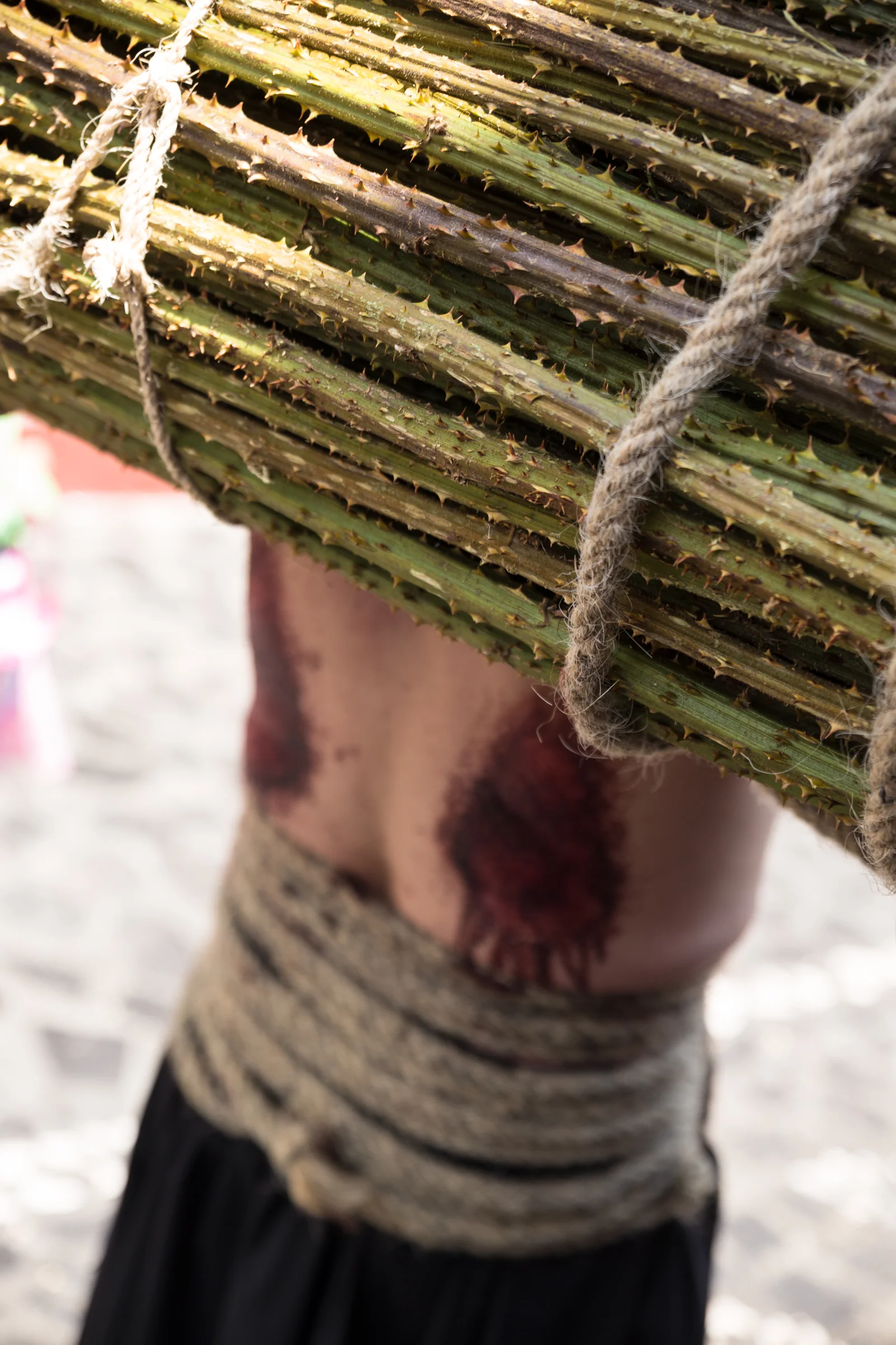 Espinas, cadenas, flagelaciones y sangre son las señas de identidad de la Semana Santa de Taxco, una tradición colonial que se remonta a 1598, donde la culpa y la expiación son llevadas al extremo