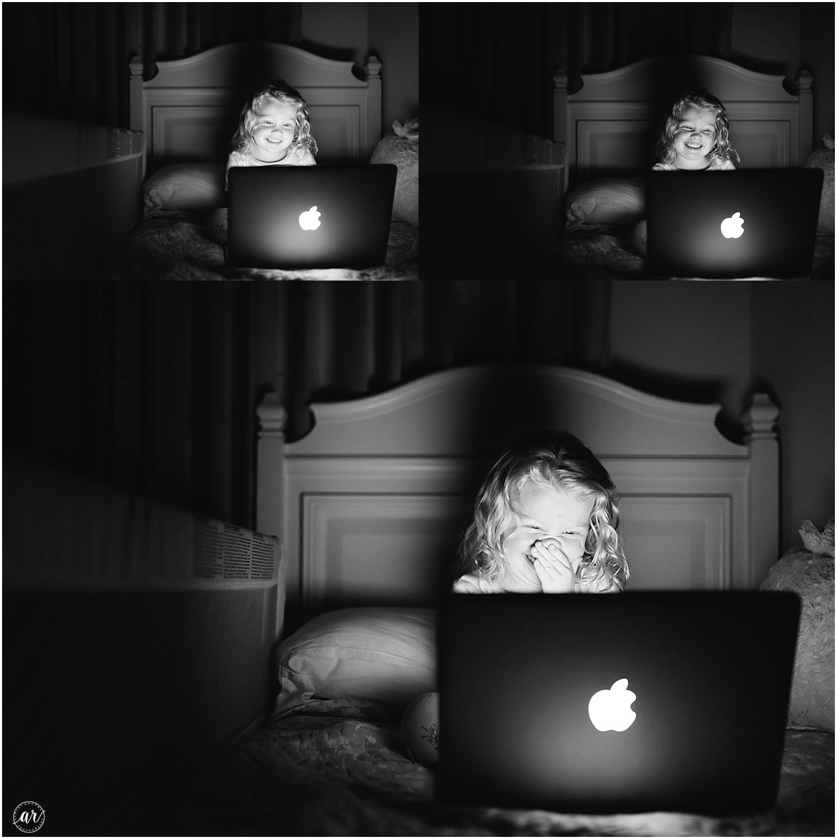 Ohh. That reminds me. Let's put our heads together and think. Well, maybe that's me and mommy in my bed watchin on the daddy computer. We were watching the daddy video. I think that's what!