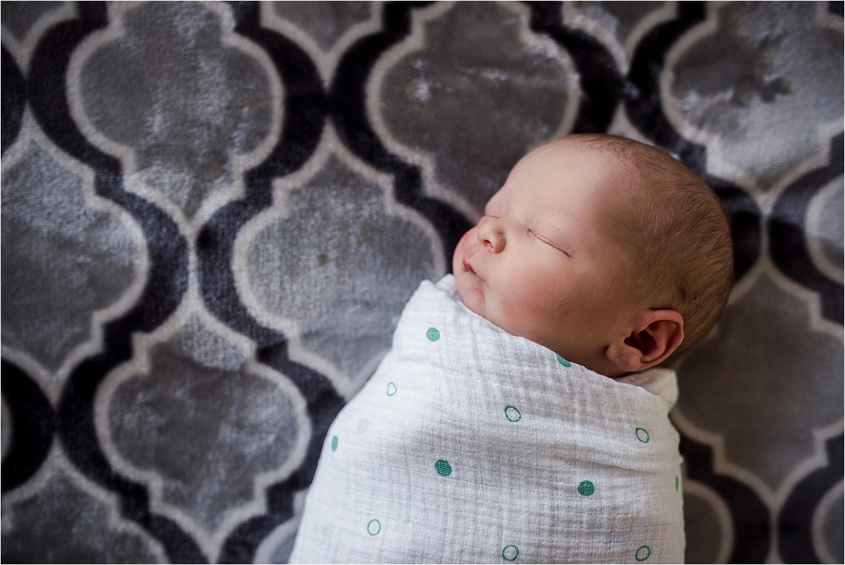Newborn boy wrapped in blanket | Orlando Newborn Fresh 48 Photographer