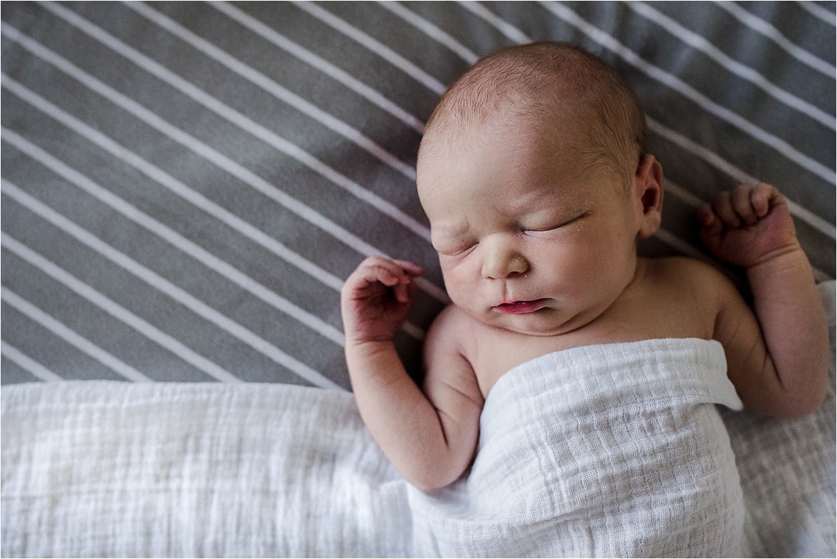 Baby boy sleeping peacefully | Orlando Lifestyle Newborn Photographer