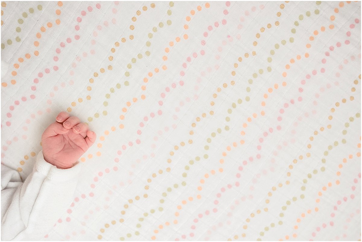 baby hand - detail shot during lifestyle newborn session