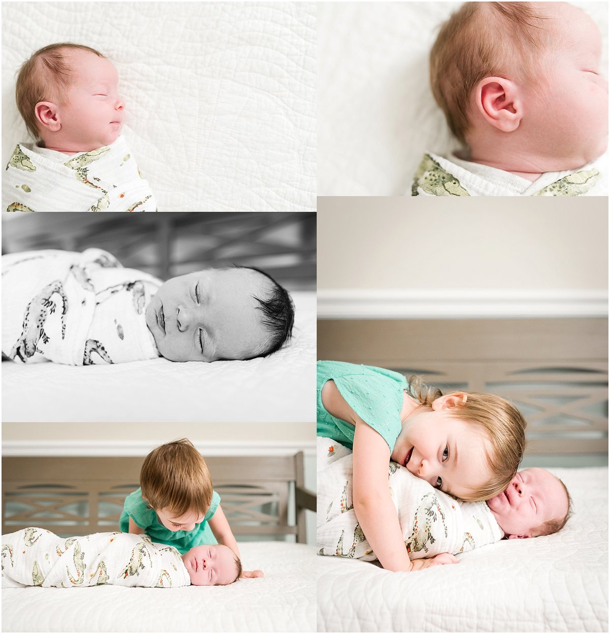 Big sister welcoming baby brother | Orlando newborn photographer