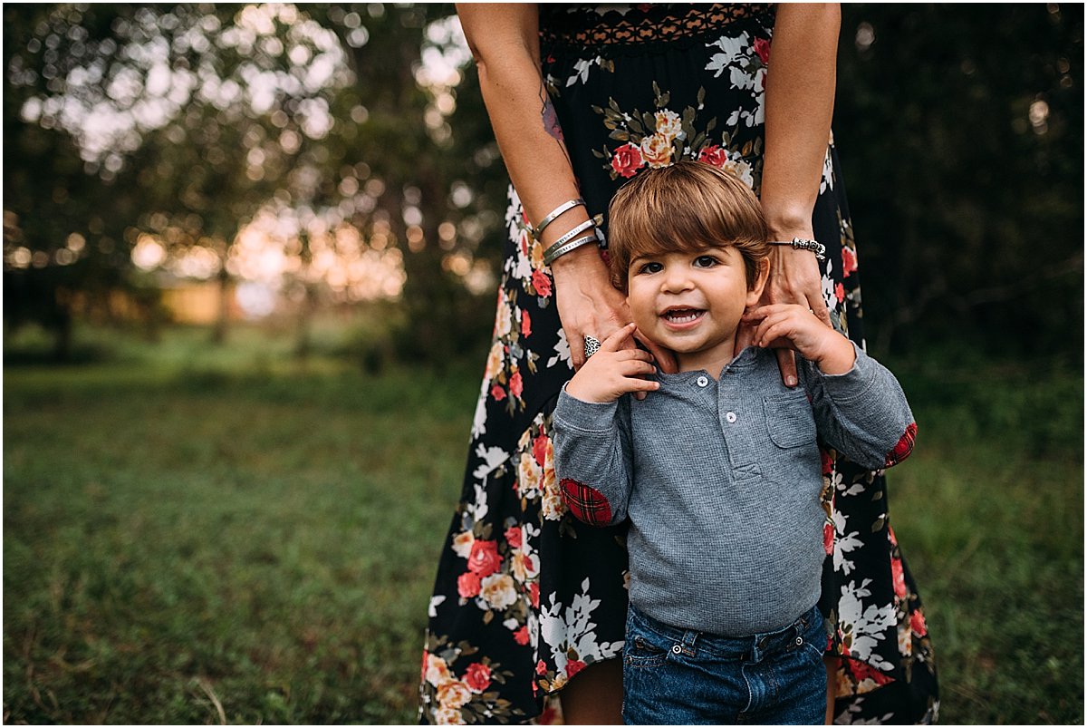 Toddler and his mom during family photographs | Orlando Lifestyle Photographer