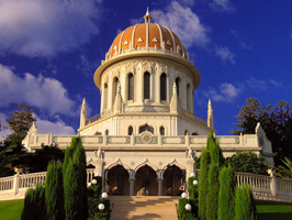 The Shrine of the Báb in Haifa, Israel stands as a symbol of reverence to the great Martyr-Prophet of the Bahá'í Faith. The Báb foretold the coming of the Promised One of all Ages, Bahá’u’lláh.
