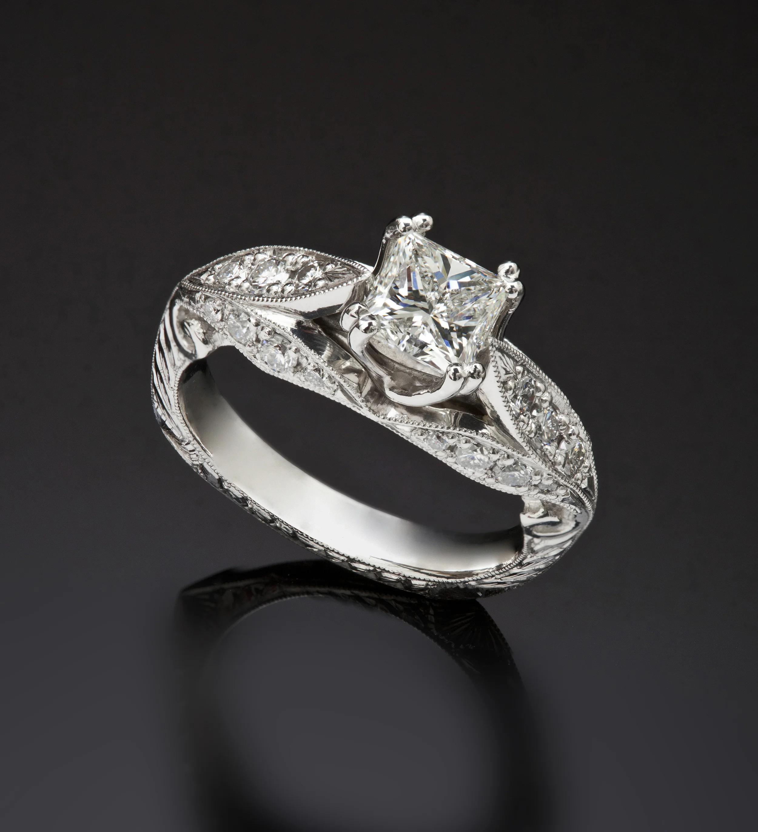 Platinum Lily Ring