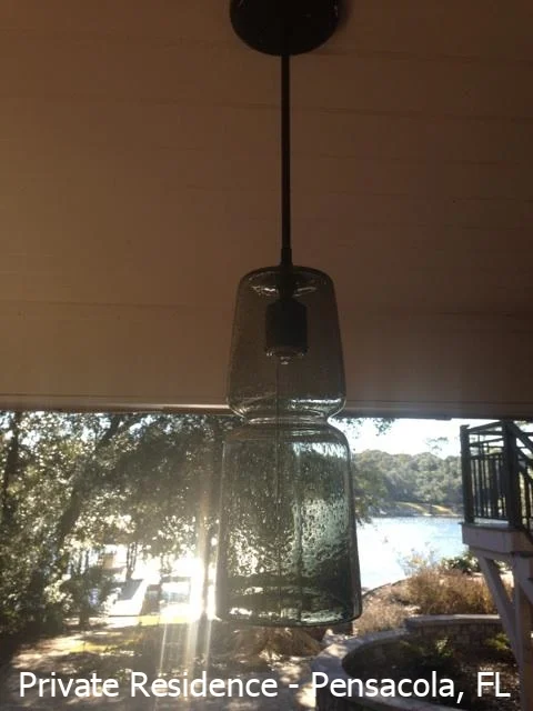 Groove Series Cylinder Pendant in Grey