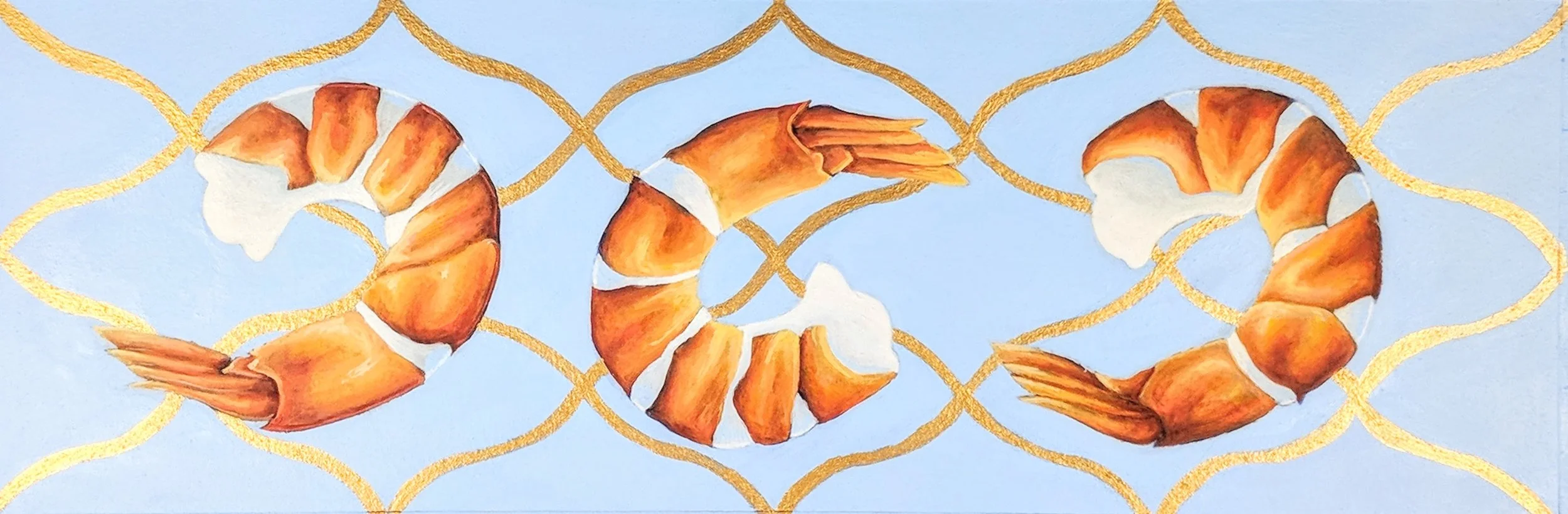 shrimp - 2018 Watercolor and gouache