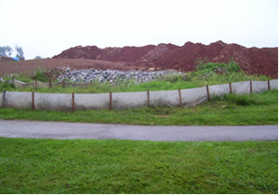 Reinforced fabric enables stake or t-posts to spaced 6' to 8' apart.