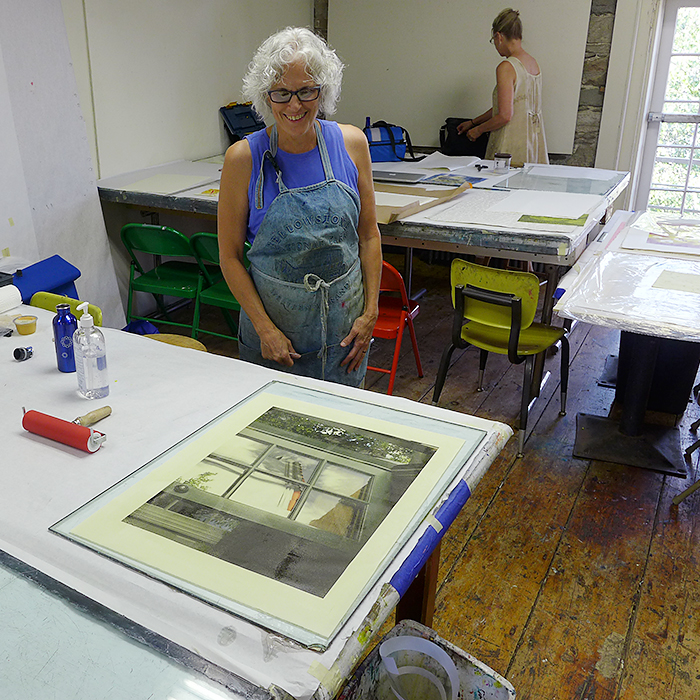 Alcohol gel transfer print by Jill Cliffer Baratta.