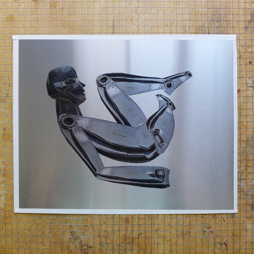 Direct print to aluminum flashing by Tim Ross.