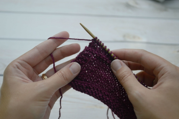 I have knitted across my swatch and am done with my row. Now what? Well keep reading silly!