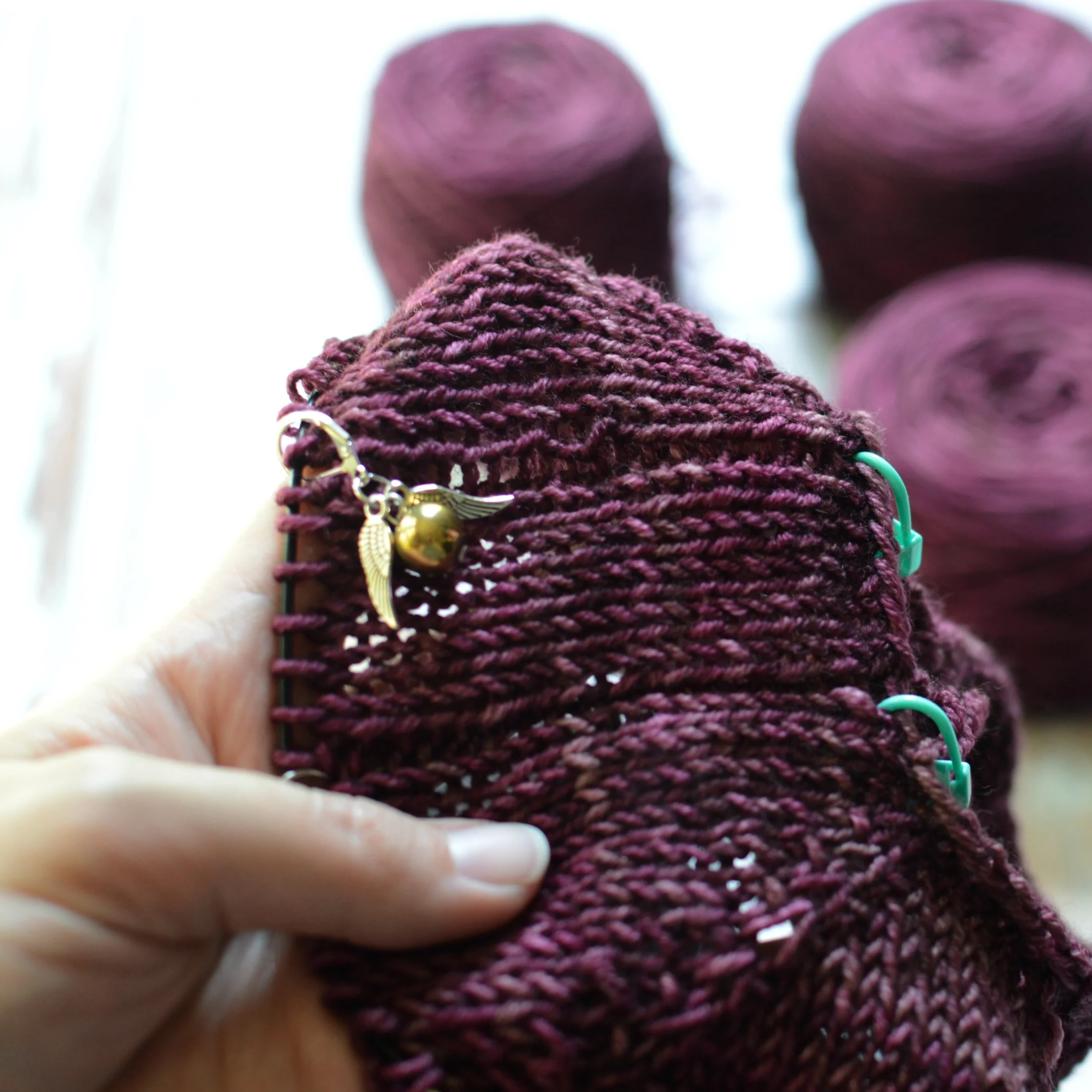 I added a purl on either side of my steeking to help my old lady eyes when it comes time to cut and fold the sides over. 