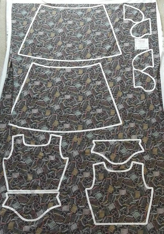 My Sprout Pattern fabric came in the mail and I wasn't sure what exactly I should expect. I was so excited to find easy to cut pattern pieces.