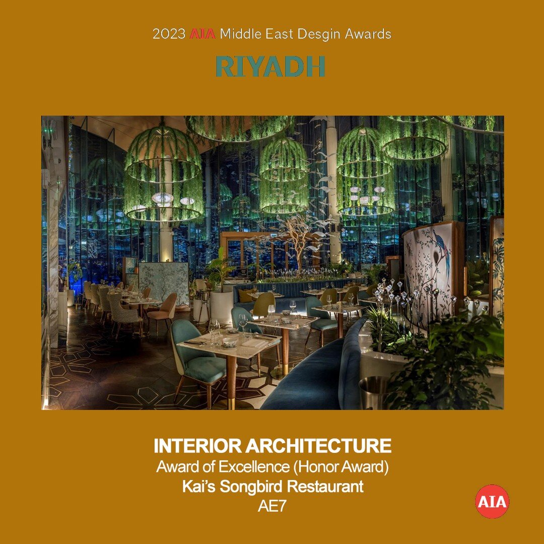 🏆We are thrilled to announce that the American Institute of Architects - Middle East Chapter have awarded the prestigious Interior Architecture Award of Honor for the year of 2023 to the incredibly innovative AE7 in Dubai🌟🎉

This award is a testam