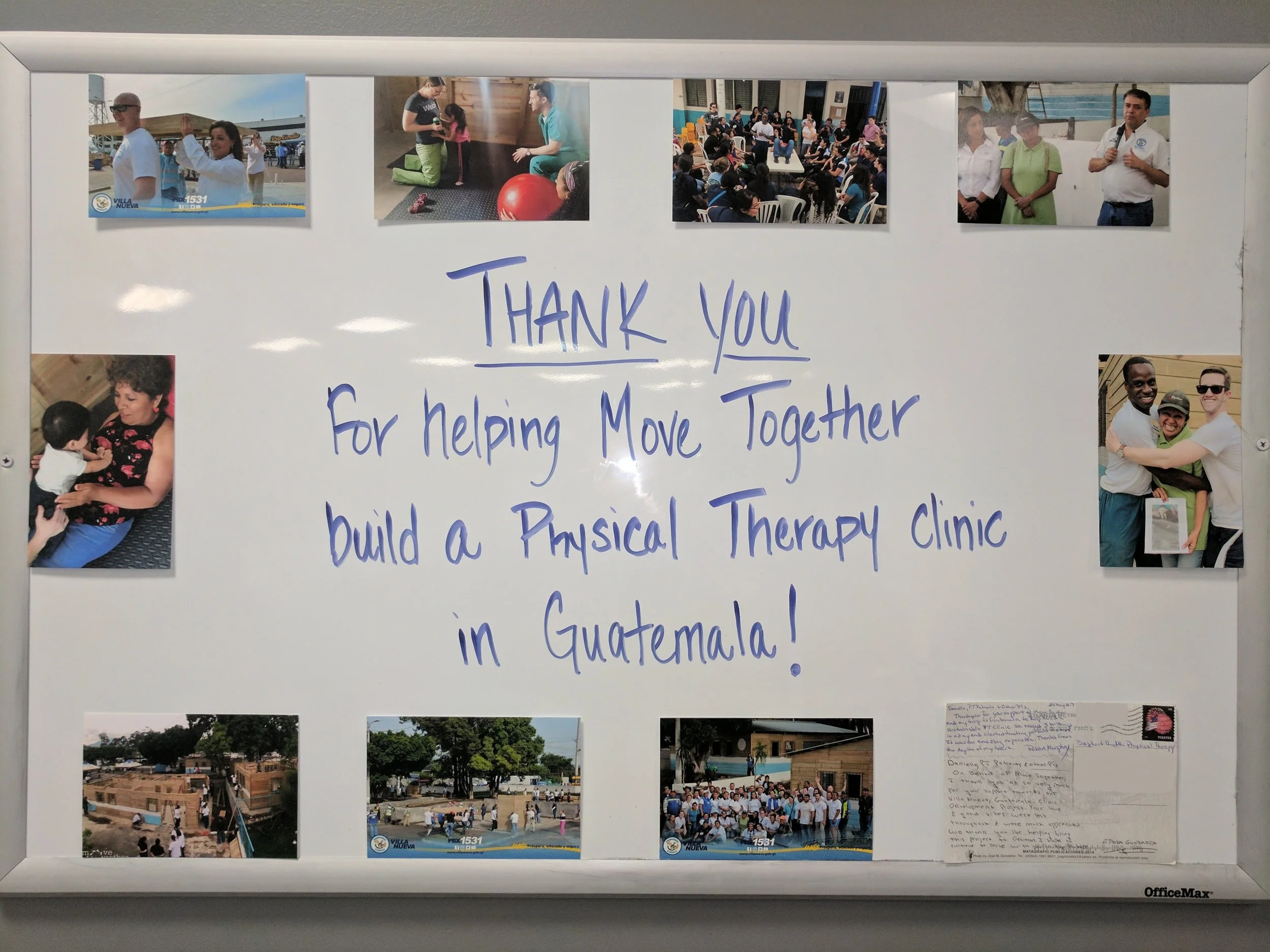 Danielle's clinic, Baptist Health PT, helped to equip the brand new physical therapy clinic in Villa Nueva, Guatemala! 