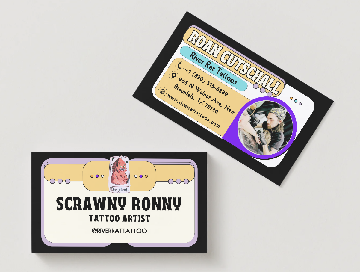 Business Card Design for Tattoo Artist