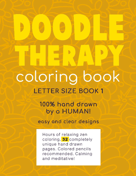 Check out my new coloring book! "Doodle Therapy"