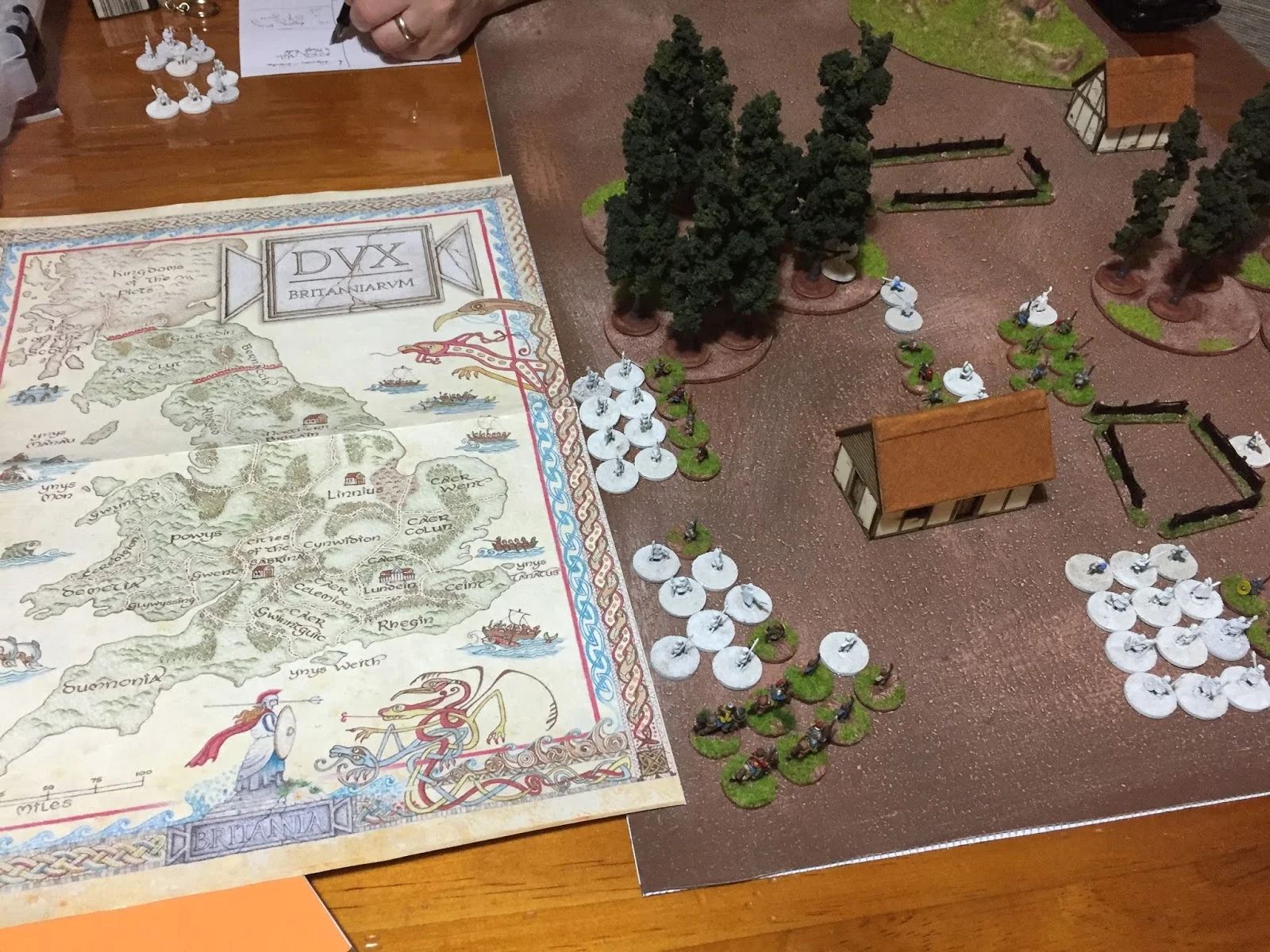 Dux Britanniarum. Giles' Saxons are attempting a cattle raid... badly!