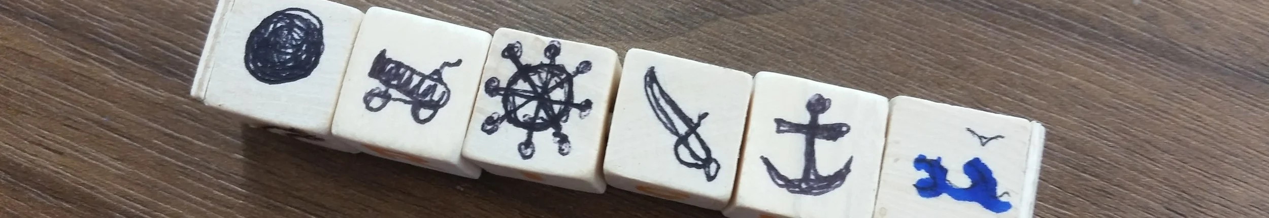 Images from other elements of local importance, hand drawn to look as if it were a hand-crafted toy. 