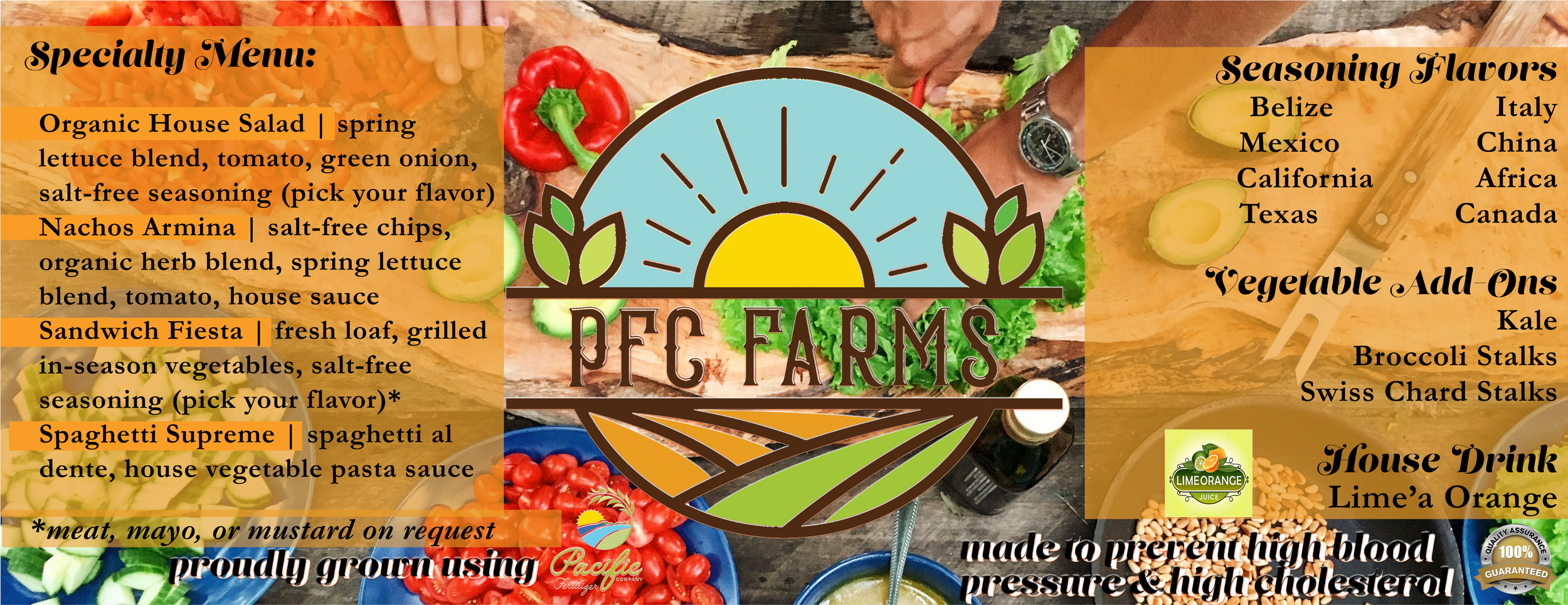 PFC Farms Organic Food Service Banner