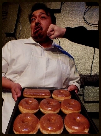 Doughnut Guy in Pear Avenue Theater's Super Villain. 