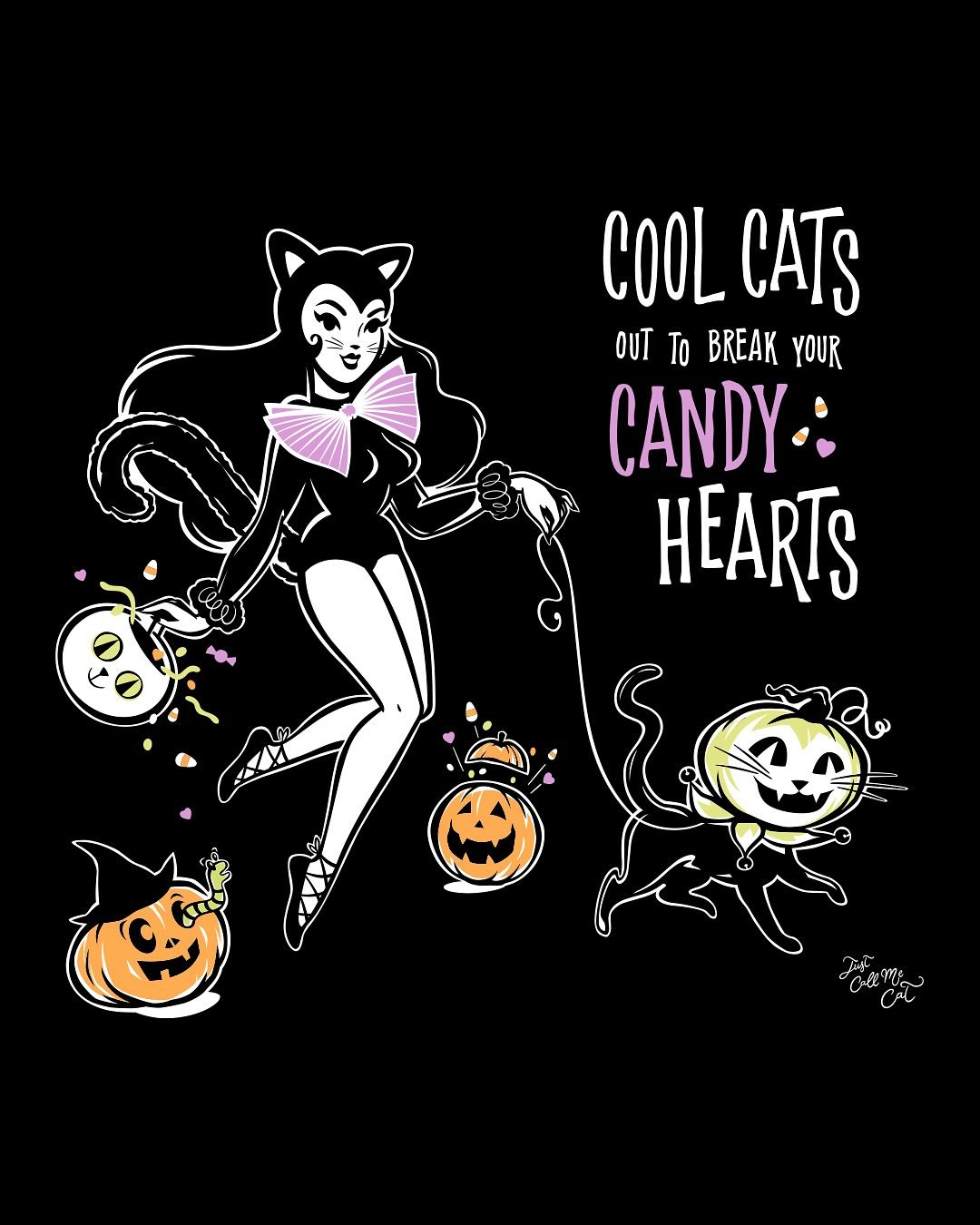 Happy Halloween cool cats! 🎃🐈&zwj;⬛ I know I often repost this piece because it&rsquo;s one of my personal favourites. A tee design made for @calaveraszn - and I love wearing it every October! 

Halloween was very low-key this year. We lost our cre