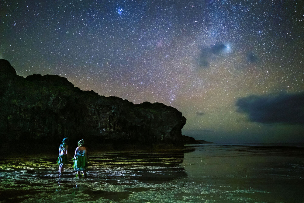 Niue night sky with stars