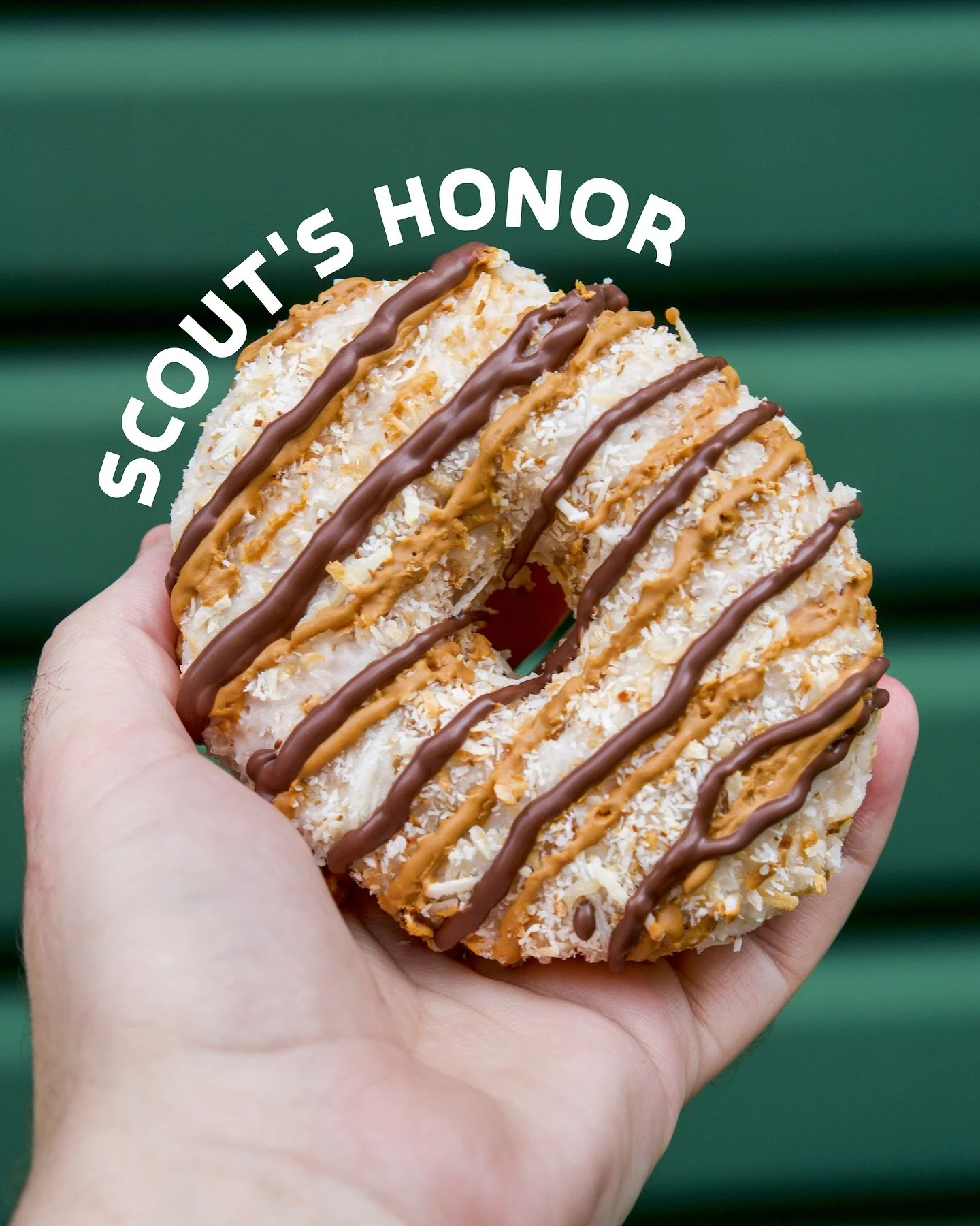 We know the feeling. You see those iconic Girl Scout Cookies and wish you could grab a box. 💔 
Well, we&rsquo;ve made the donut dream come true!

Introducing the SAMOA Girl Scout Cookie that perfect blend of toasted coconut, rich caramel, and chocol