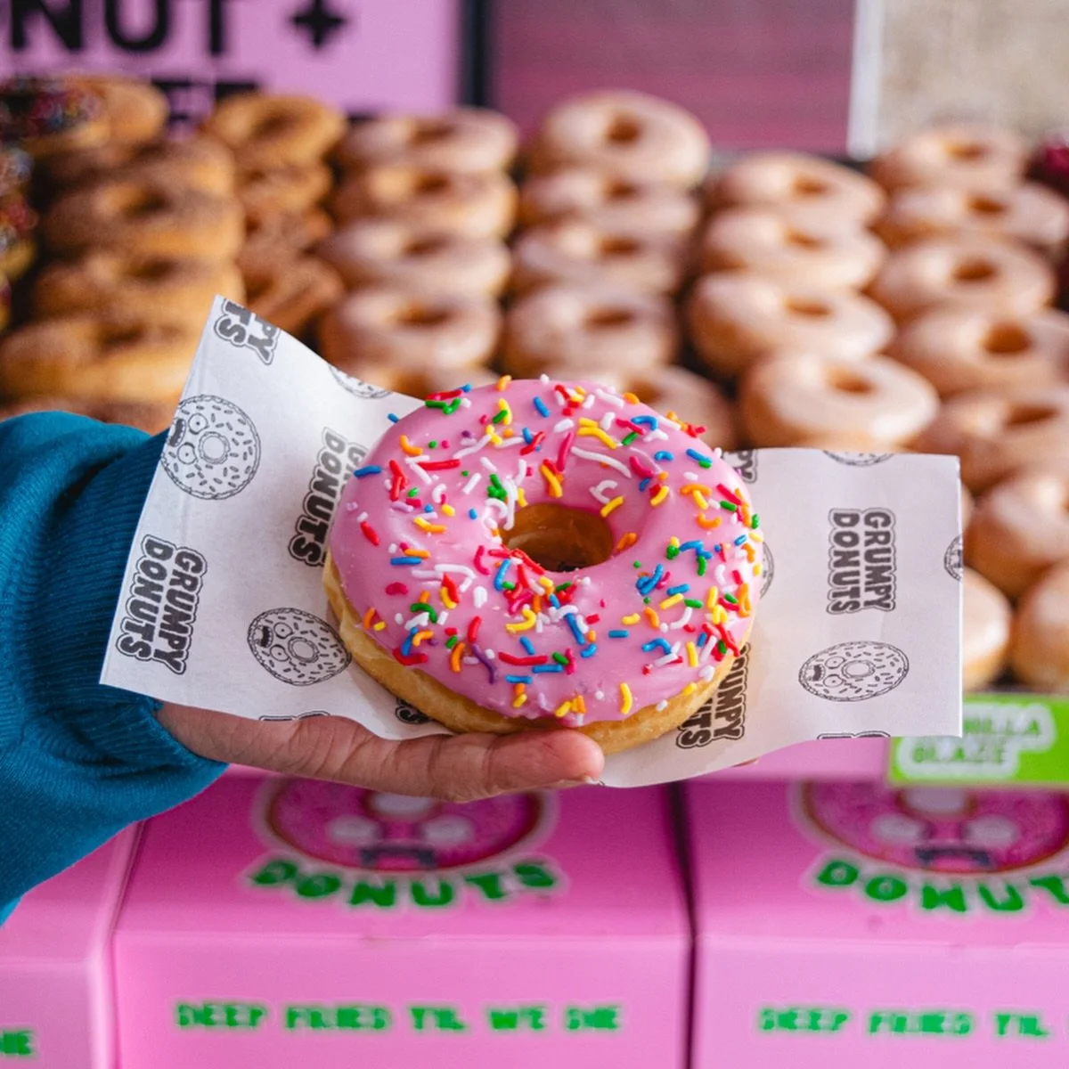 There isn&rsquo;t much a donut with sprinkles won&rsquo;t fix, lucky for you we sell them daily!
Can&rsquo;t make it to Camperdown? You can order online or find them at @valentinassyd in Marrickville.