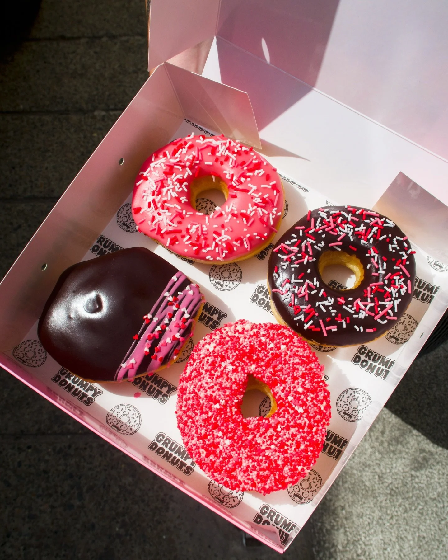 We&rsquo;re dressing the donuts up for Valentine&rsquo;s Day.
Available Friday &amp; Saturday.

4-pack = I like you
6-pack = I like you&hellip; like you.